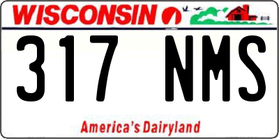 WI license plate 317NMS