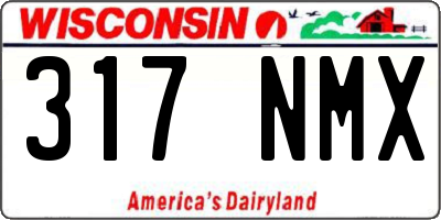 WI license plate 317NMX