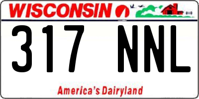 WI license plate 317NNL
