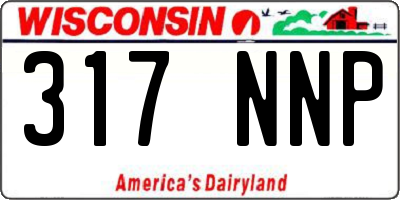 WI license plate 317NNP