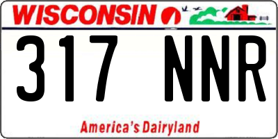 WI license plate 317NNR