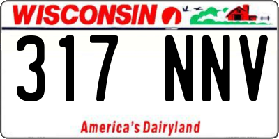 WI license plate 317NNV