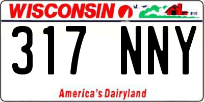WI license plate 317NNY