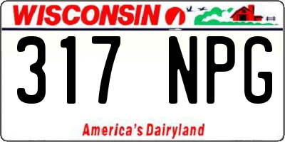 WI license plate 317NPG