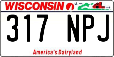 WI license plate 317NPJ
