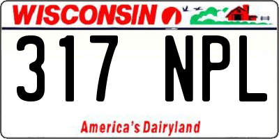 WI license plate 317NPL