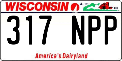 WI license plate 317NPP