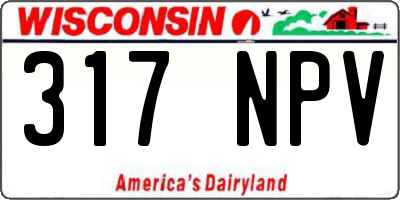 WI license plate 317NPV