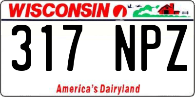 WI license plate 317NPZ