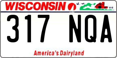 WI license plate 317NQA