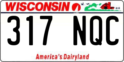 WI license plate 317NQC