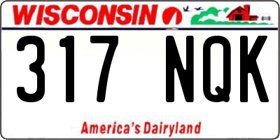 WI license plate 317NQK