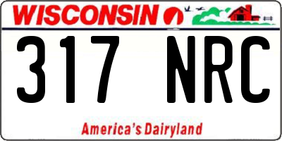 WI license plate 317NRC