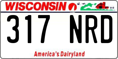WI license plate 317NRD