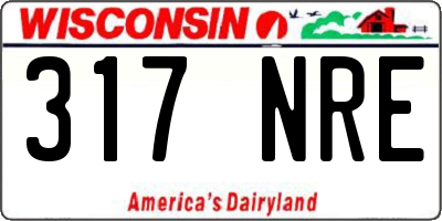 WI license plate 317NRE