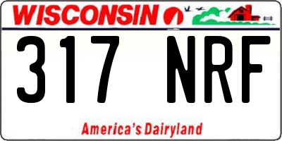 WI license plate 317NRF