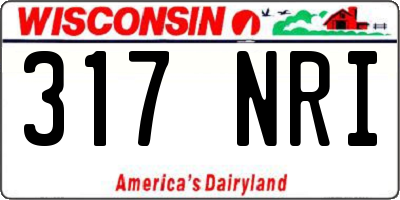 WI license plate 317NRI