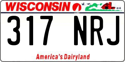 WI license plate 317NRJ