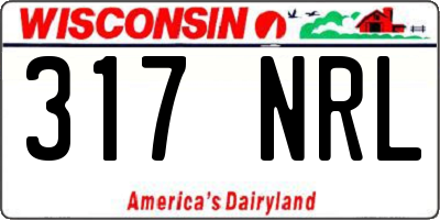 WI license plate 317NRL