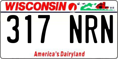 WI license plate 317NRN