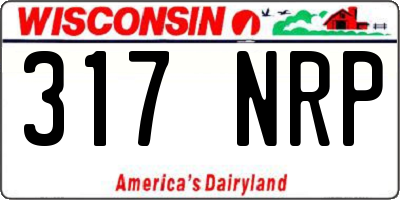 WI license plate 317NRP