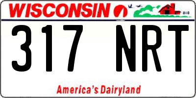 WI license plate 317NRT