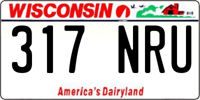 WI license plate 317NRU