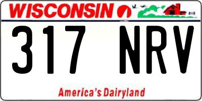WI license plate 317NRV