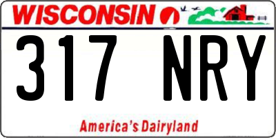 WI license plate 317NRY