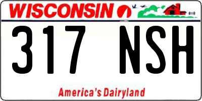 WI license plate 317NSH