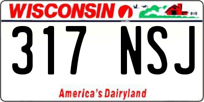 WI license plate 317NSJ