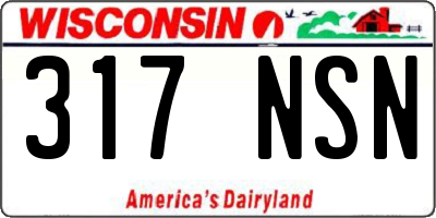 WI license plate 317NSN