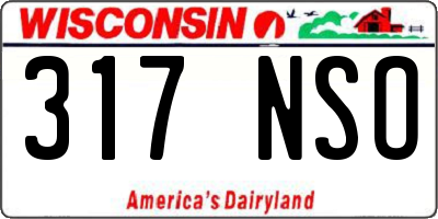 WI license plate 317NSO