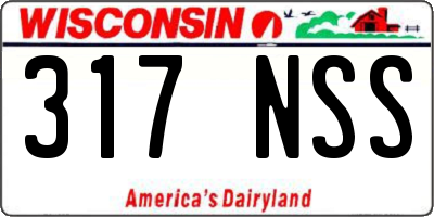 WI license plate 317NSS