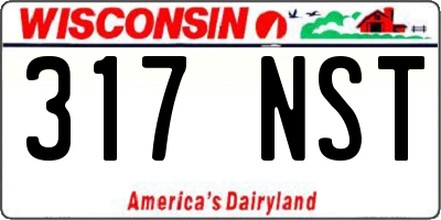 WI license plate 317NST