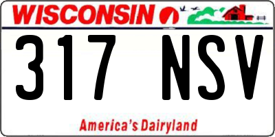WI license plate 317NSV