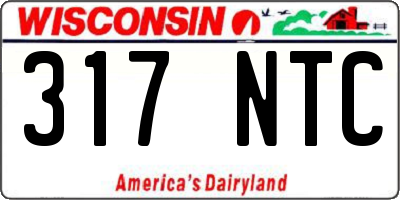 WI license plate 317NTC