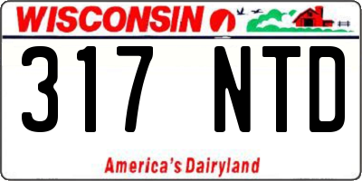 WI license plate 317NTD