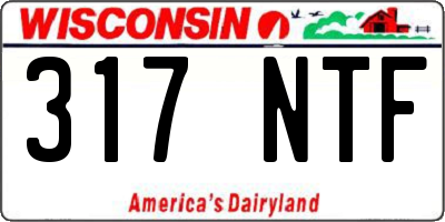 WI license plate 317NTF