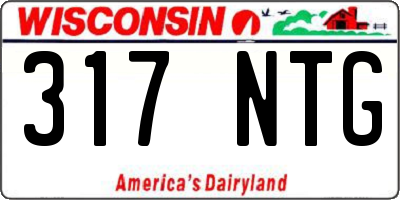 WI license plate 317NTG