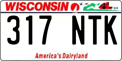 WI license plate 317NTK