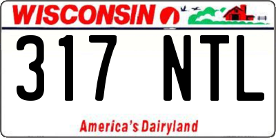 WI license plate 317NTL