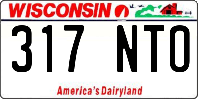 WI license plate 317NTO