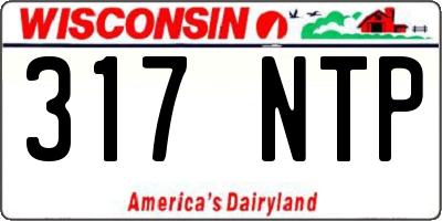 WI license plate 317NTP