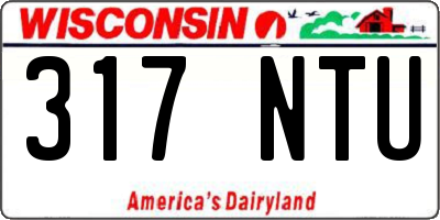 WI license plate 317NTU