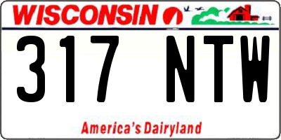 WI license plate 317NTW