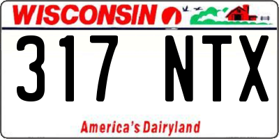WI license plate 317NTX