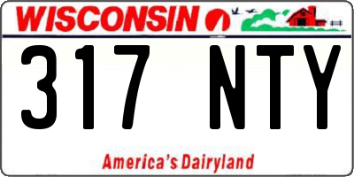 WI license plate 317NTY