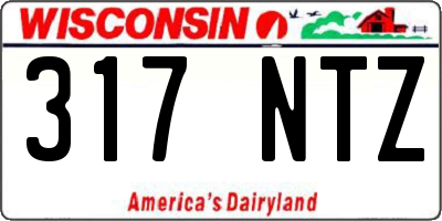 WI license plate 317NTZ