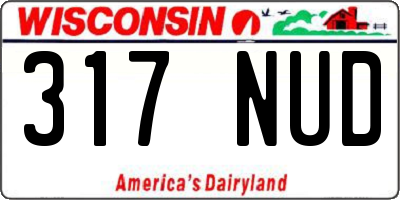 WI license plate 317NUD